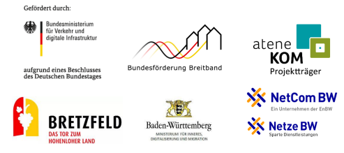 Logos der Beteiligten beim Ausbau der Breitbandinfrastruktur